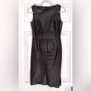 Kenneth Cole Genuine Leather Mini Dress Size XS Like New